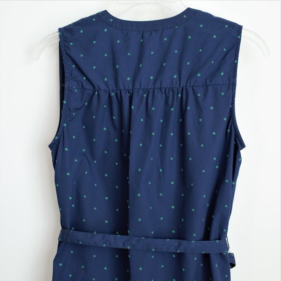 Old Navy sleeveless shirt dress, navy w/ dots, S - Picture 4 of 7